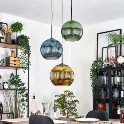 Koyoto Suspension Noir, 3 lumières