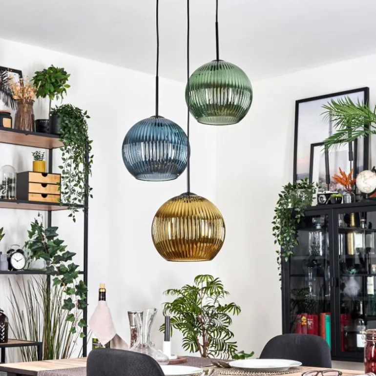 Koyoto Suspension Noir, 3 lumières