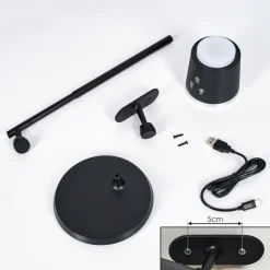 Krumstorp Lampe à poser, Applique murale, Liseuse LED Noir, 1 lumière