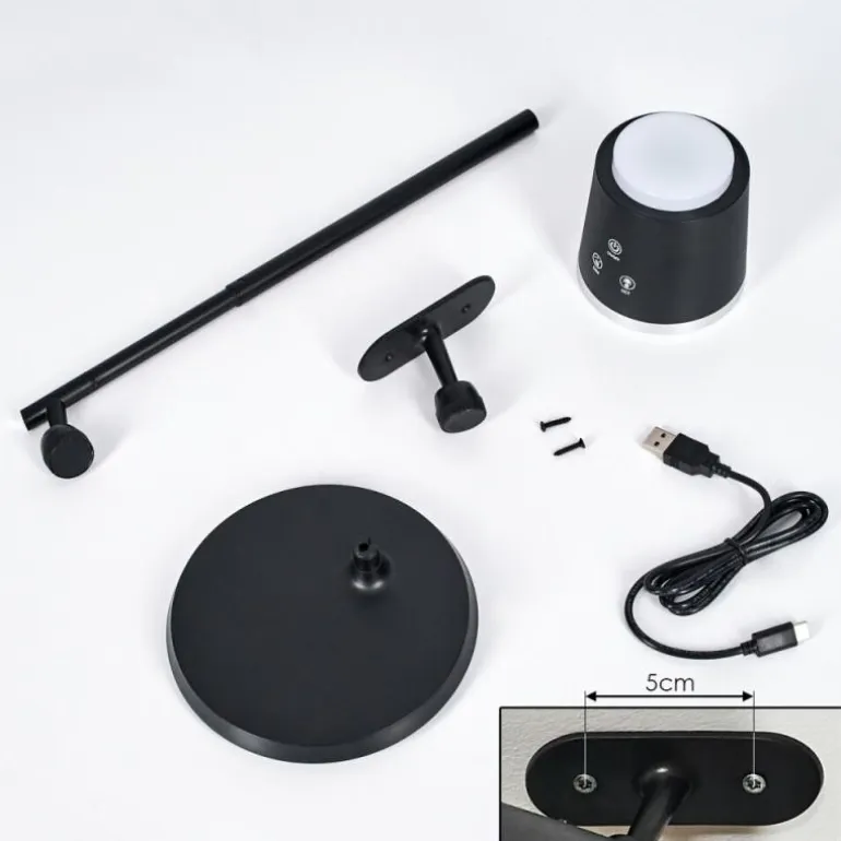 Krumstorp Lampe à poser, Applique murale, Liseuse LED Noir, 1 lumière