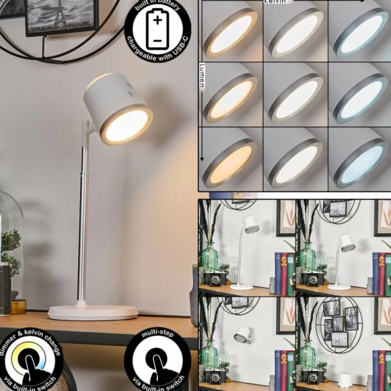 Krumstorp Lampe à poser, Applique murale, Liseuse LED Blanc, 1 lumière
