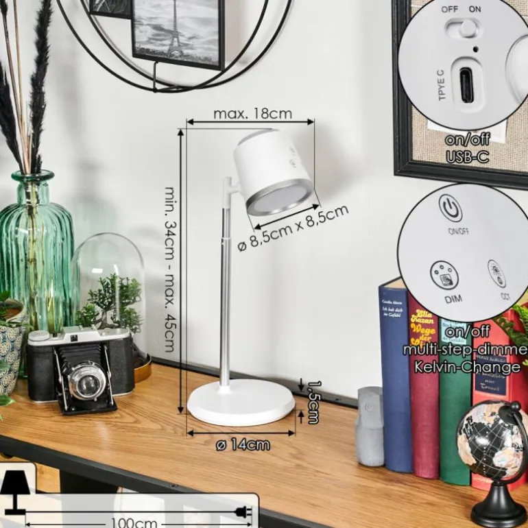 Krumstorp Lampe à poser, Applique murale, Liseuse LED Blanc, 1 lumière
