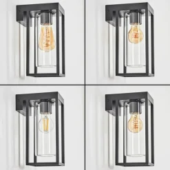 Lagarelhos Luminaire extérieur, Lampe murale d´extérieur Noir, 1 lumière