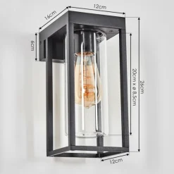 Lagarelhos Luminaire extérieur, Lampe murale d´extérieur Noir, 1 lumière