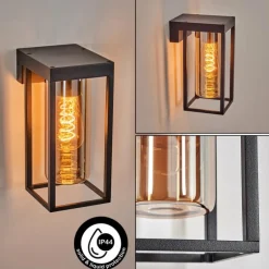 Lagarelhos Luminaire extérieur, Lampe murale d´extérieur Noir, 1 lumière
