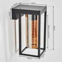 Lagarelhos Luminaire extérieur, Lampe murale d´extérieur Noir, 1 lumière