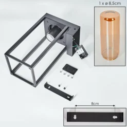 Lagarelhos Luminaire extérieur, Lampe murale d´extérieur Noir, 1 lumière
