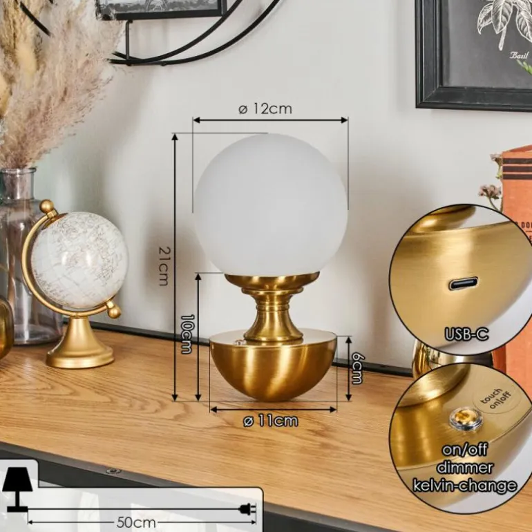 Lakolk Lampe à poser LED Laiton, 1 lumière