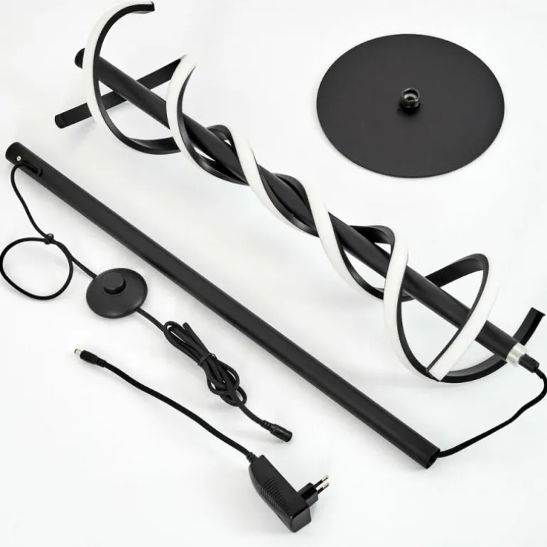 Lampadaire Alvarim LED Noir, 1 lumière