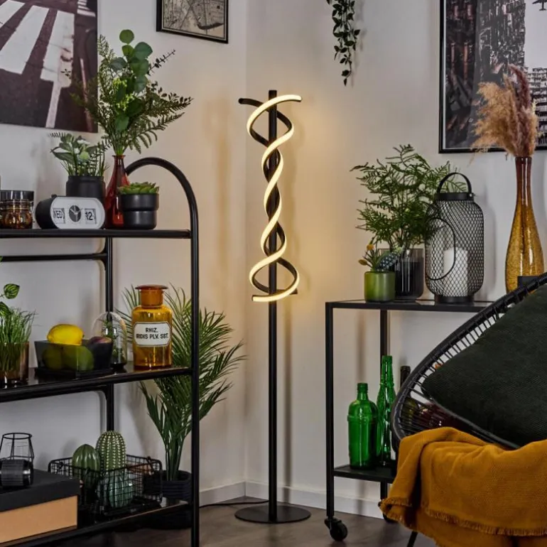 Lampadaire Alvarim LED Noir, 1 lumière