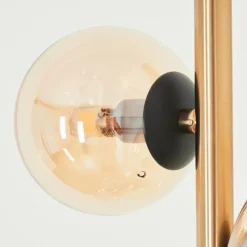 Lampadaire Chehalis LED Laiton, Noir, 6 lumières