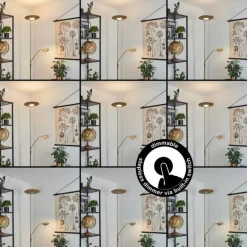 Lampadaire Confluencia LED Laiton, 2 lumières