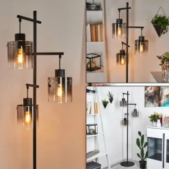 Lampadaire Gafa Noir, 3 lumières