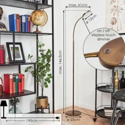 Lampadaire Haltia LED Bronze, 1 lumière