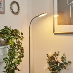 Lampadaire Haltia LED Nickel mat, 1 lumière