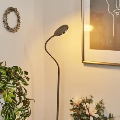 Lampadaire Haltia LED Nickel mat, 1 lumière