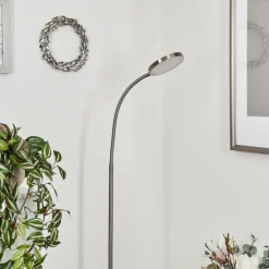 Lampadaire Haltia LED Nickel mat, 1 lumière