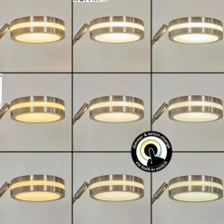 Lampadaire Huallilemu LED Nickel mat, 1 lumière
