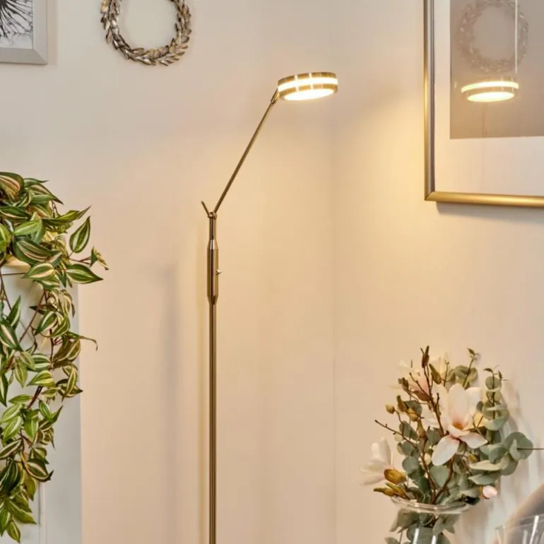 Lampadaire Huallilemu LED Nickel mat, 1 lumière