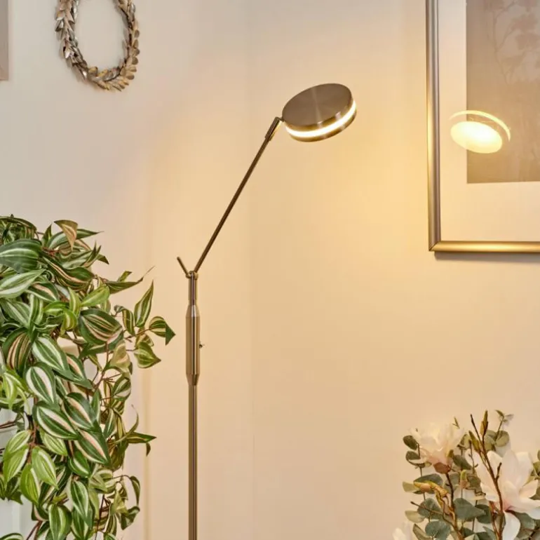 Lampadaire Huallilemu LED Nickel mat, 1 lumière