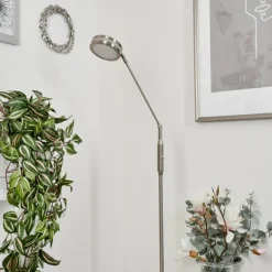 Lampadaire Huallilemu LED Nickel mat, 1 lumière