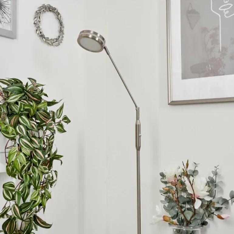 Lampadaire Huallilemu LED Nickel mat, 1 lumière