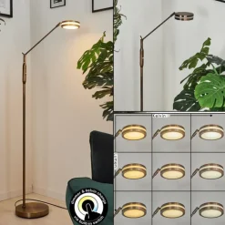 Lampadaire Huallilemu LED Vieux laiton, 1 lumière