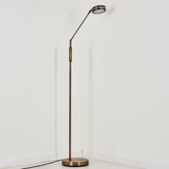 Lampadaire Huallilemu LED Vieux laiton, 1 lumière