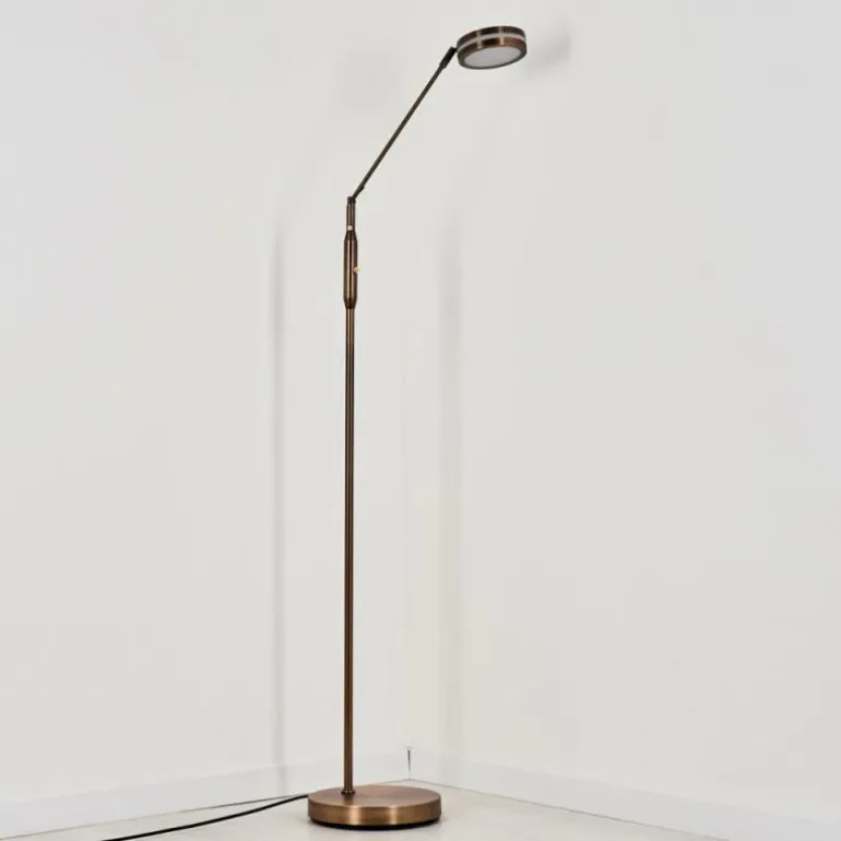 Lampadaire Huallilemu LED Vieux laiton, 1 lumière