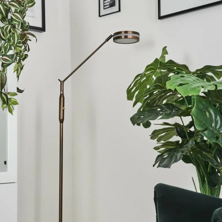 Lampadaire Huallilemu LED Vieux laiton, 1 lumière