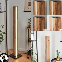 Lampadaire Kyneton LED Écru, Noir, 1 lumière