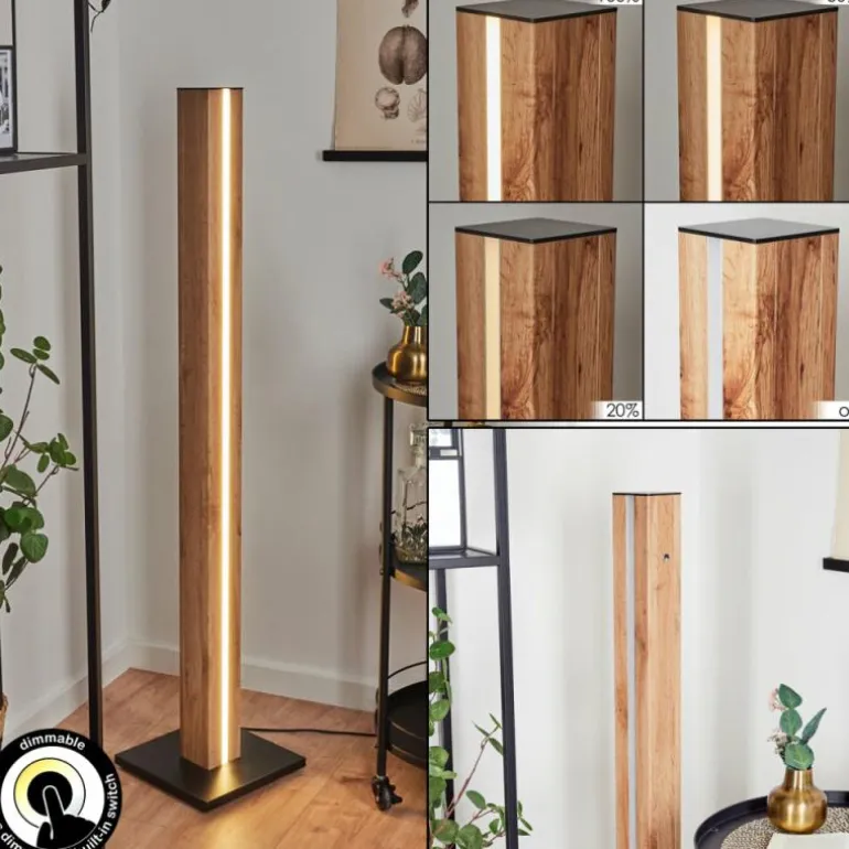 Lampadaire Kyneton LED Écru, Noir, 1 lumière