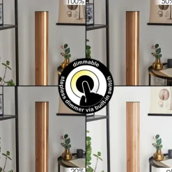 Lampadaire Kyneton LED Écru, Noir, 1 lumière