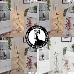 Lampadaire Robalo LED Chrome, 1 lumière