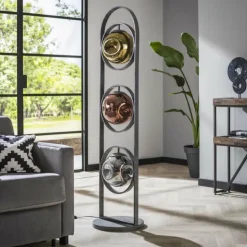 Lampadaire Stellar Anthracite, 3 lumières