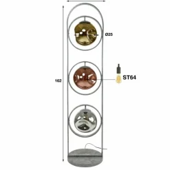 Lampadaire Stellar Anthracite, 3 lumières