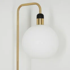 Lampadaire Tuvalu Laiton, Noir, 1 lumière