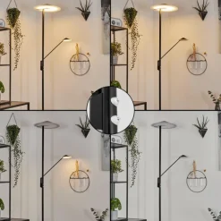 Lampadaire à vasque Choupico LED Noir, 2 lumières