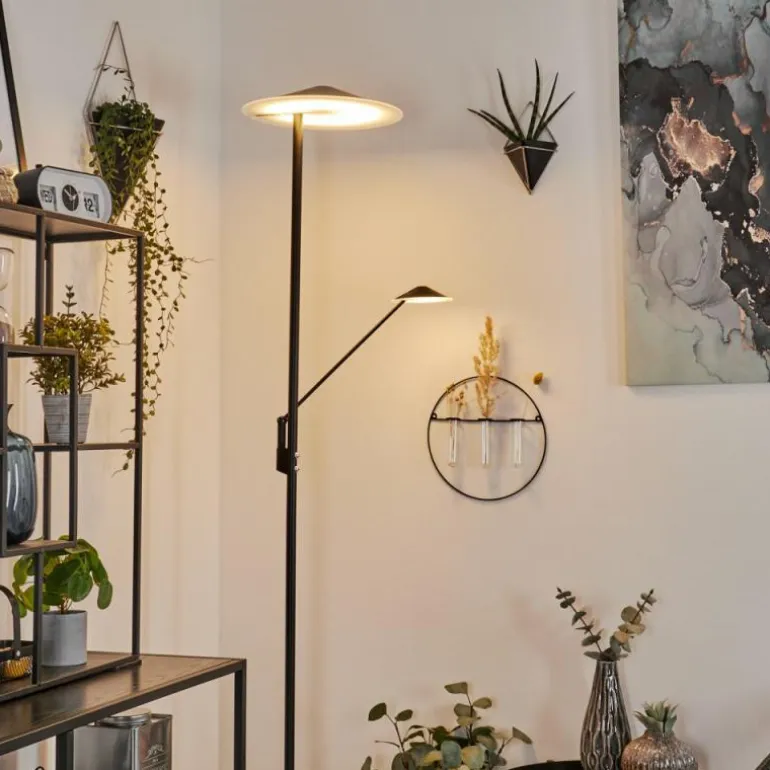 Lampadaire à vasque Choupico LED Noir, 2 lumières