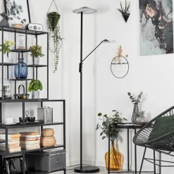 Lampadaire à vasque Choupico LED Noir, 2 lumières