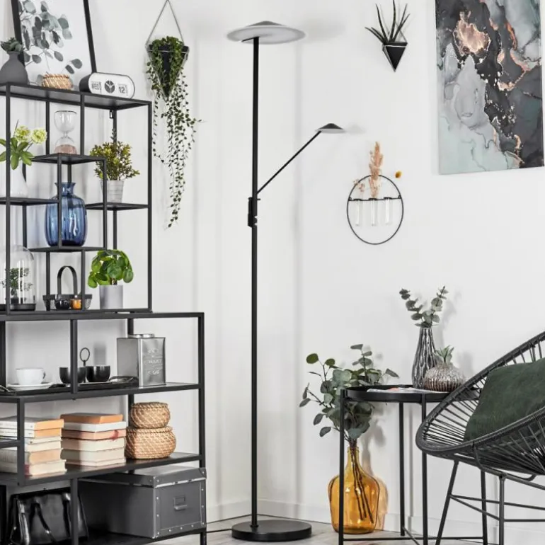 Lampadaire à vasque Choupico LED Noir, 2 lumières
