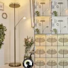 Lampadaire à vasque Huallilemu LED Nickel mat, 2 lumières