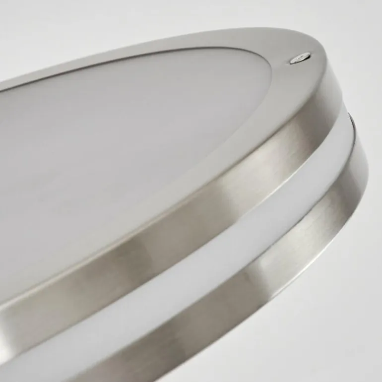 Lampadaire à vasque Huallilemu LED Nickel mat, 2 lumières