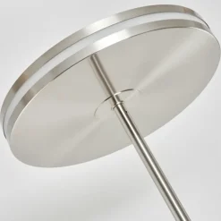 Lampadaire à vasque Huallilemu LED Nickel mat, 2 lumières