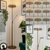 Lampadaire à vasque Huallilemu LED Vieux laiton, 2 lumières