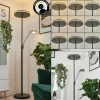 Lampadaire à vasque Huallilemu LED Anthracite, 2 lumières