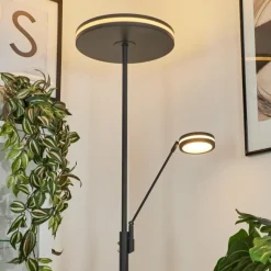 Lampadaire à vasque Huallilemu LED Anthracite, 2 lumières