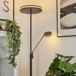 Lampadaire à vasque Huallilemu LED Anthracite, 2 lumières
