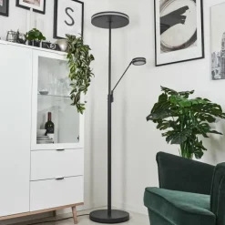 Lampadaire à vasque Huallilemu LED Anthracite, 2 lumières