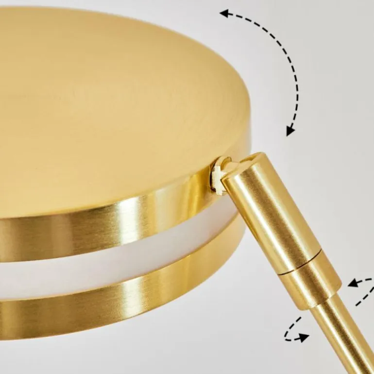 Lampadaire à vasque Huallilemu LED Laiton, 2 lumières